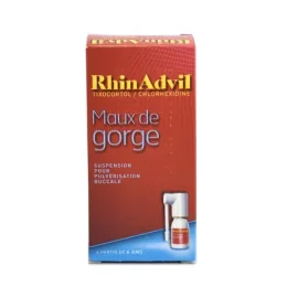 Rhinadvil maux de gorge tixocortol chlorhexidine suspension pour pulvérisation buccale 12ml