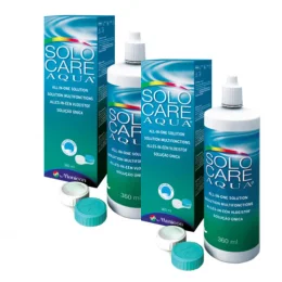 SOLO-CARE AQUA Solution pour lentilles souples multifonction 360ml - lot de 2