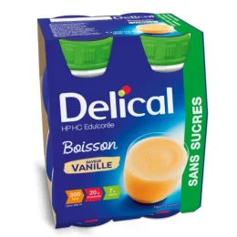 DELICAL HP HC BOISSON LACTEE SANS SUCRES Vanille - 4x200ml