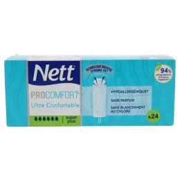 Tampons ® Procomfort Tampon Sans Applicateur Super Plus Boite de 24