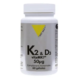 VITALL+ K2 et D3 50µg - 60 Gelules