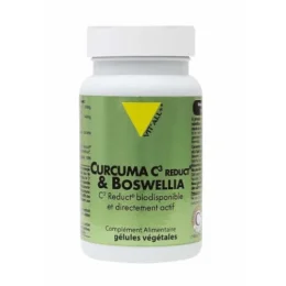 Vit'All+ Curcuma C3 Reduct® & Boswellia Hautement Biodisponible et Directement Actif 60 Gélules Végétales
