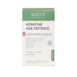 BIOCYTE KERATINE AGE DEFENCE Anti-Age et Beaute du Cheveu - 120 Gelules