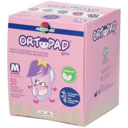 ORTOPAD GIRLS PANSEMENT OCCULAIRE Taille Medium - 50 Pansements pour Fille