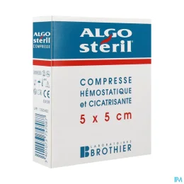 Algostéril Compresse Hémostatique — ALGOSTERIL COMPRESSE STERILE 5x5CM - 10 Compresses