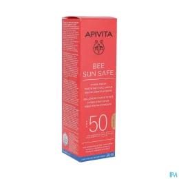 Apivita Bee Sun Safe Gel-crème Visage Teinté Hydra Fraîcheur SPF50 50ml