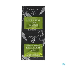 Apivita Express Beauty Gommage Visage Exfoliation Profonde à l'Olive 2x8ml