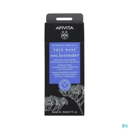 Apivita Express Beauty Masque Visage Hydratant & Anti-pollution à la Lavande de Mer 2x8ml