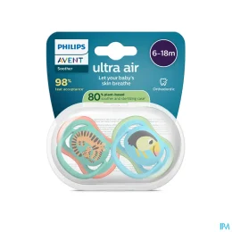 Avent Sucettes Ultra Air — 6 - 18 Mois Animaux