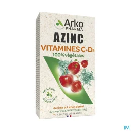 Azinc Vitamines C + D3 100 % végétales