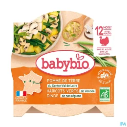 Babybio Assiette Mois P de Terre Haricot V Dind