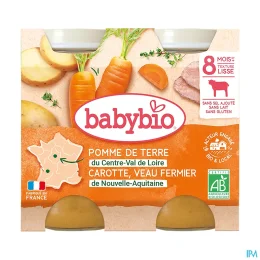 Babybio Mois P de Terre Carotte Veau 2X200G1