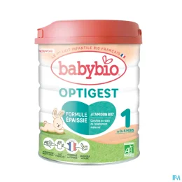BABYBIO OPTIGEST 1 Lait en Poudre Bebe BIO 0-6 Mois - 800g