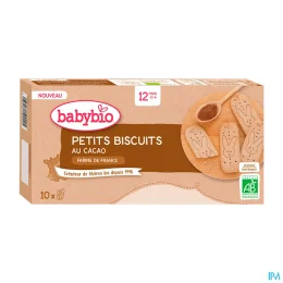 BABYBIO PETITS BISCUITS + 12 Mois Cacao - 10 Biscuits