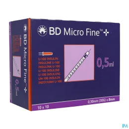 BD Microfine + Seringue à Insuline 0,5ml