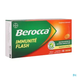 Berocca Immunité Flash — 30 Comprimés Effervescents
