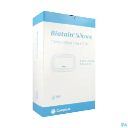 BIATAIN ADHESIF SILICONE 10x20cm - 10 Pansements — BIATAIN ADHESIF SILICONE 10x20cm - 10 Pansements