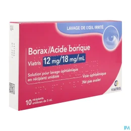 Borax Acide Borique — Mylan - Boîte de 10