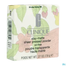 Clinique Stay-Matte™ Poudre Transparente Haute Matité 04 Stay Honey - Peaux Mixtes à Grasses