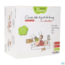 Collection Kit Eco Chou Carrés Bébé et Gants de Change Lavables Coton Bio Biface
