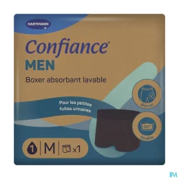 Confiance Men Boxer Absorbant Lavable — M