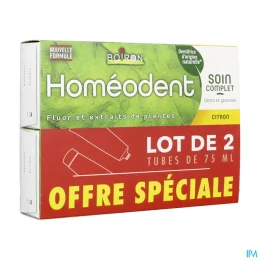 Dentifrice Homeodent Soin Complet — Citron - 2 x 75 mL