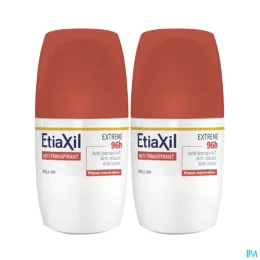 Etiaxil Anti-Transpirant Extrême 96h — Lot de 2 Roll-On 50 mL