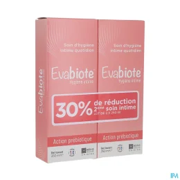 Evabiote Hygiène Intime Gel Lavant Action Prébiotique — 2 x 250 mL