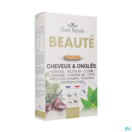 Flora Natura Ampoules Complexe Beauté Femme cheveux et ongles 20x15ml