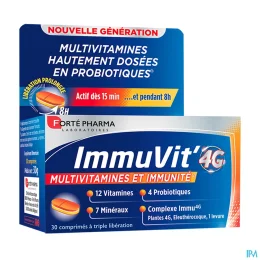 Forté Pharma ImmuVit' 4G Multivitamines et Immunité — 30 Comprimés
