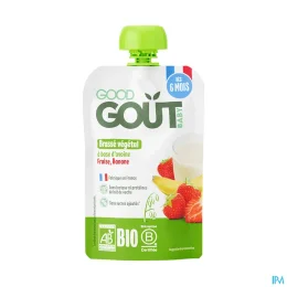 Good Goût Brassé Végétal dès 6 mois — Avoine, Fraise, Banane Gourde Unitaire