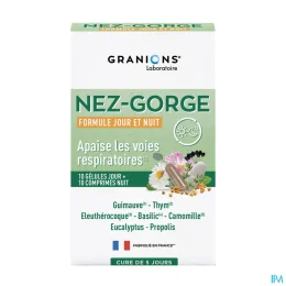 Granions Nez Gorge 10 gélules + 10 comprimés