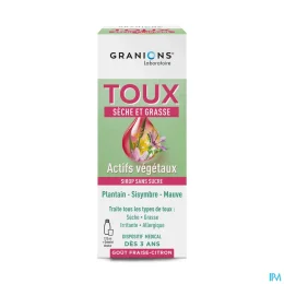 Granions Toux Sèche et Grasse Sirop Sans Sucre