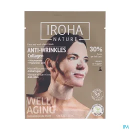 IROHA NATURE Masque Visage Collagene Anti-Rides - 1 Masque Tissu