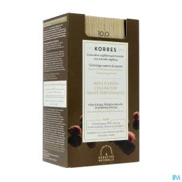 KORRES Huile d'argan Coloration Permanente BLOND PLATINE 10.0