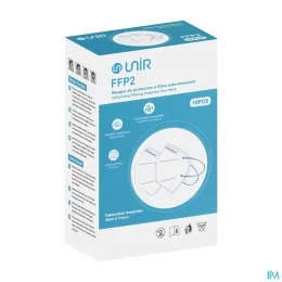 MASQUE FFP2 Blanc x10 Masques - Fabrication Francaise UNIR