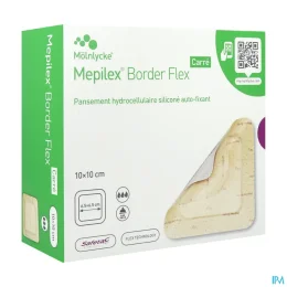 MEPILEX BORDER FLEX CARRE 10x10cm - 16 Pansements