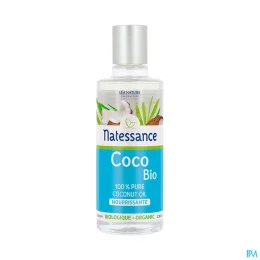 Natessance Huile de Coco Bio 100% pure — Flacon 100 mL