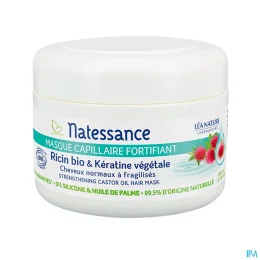 Natessance Masque Capillaire Fortifiant Ricin Bio & Kératine Végétale