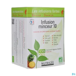 Nutrigée Infusion Minceur 10 Bio 30 Sachets