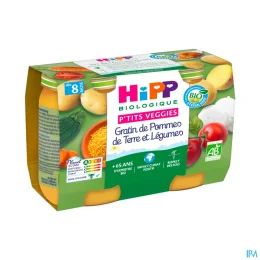 P'tits Veggies Gratin de Pommes de Terre et Légumes dès 8 Mois Bio 2 Pots