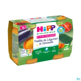P'tits Veggies Poêlée de Légumes et Semoule dès 6 Mois Bio 2 Pots