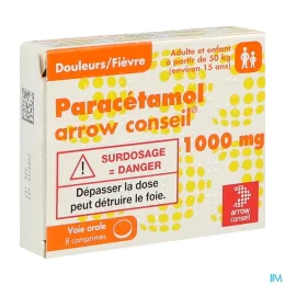 PARACETAMOL ARROW CONSEIL 1g - 8 Comprimes