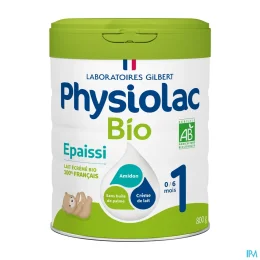 Physiolac Bio 1 Lait 1er âge Formule épaissie