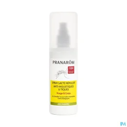 Pranarôm Aromapic Spray Lacté Répulsif Anti-moustiques & Tiques