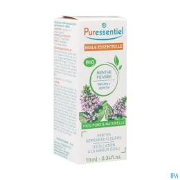 Puressentiel Huile Essentielle Menthe Poivrée Bio — Flacon 10 mL