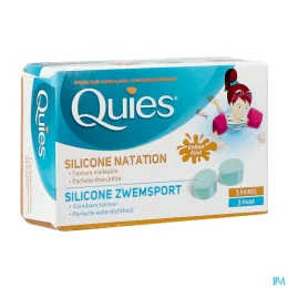 Quies Protection Auditive Silicone Natation 3 paires — Enfant - Ancien Packaging