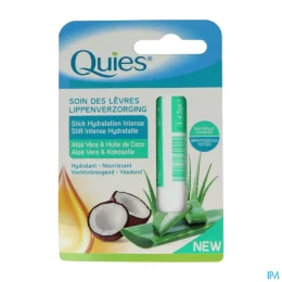 Quies® Stick Lèvres Hydratation Intense - Aloe-Vera & Huile de Coco