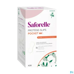 Saforelle Protège-Slip Coton Bio — Boite de 20