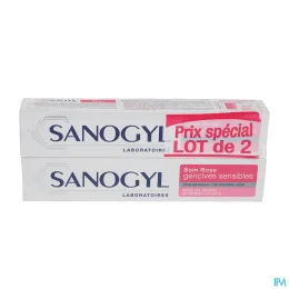 Sanogyl Dentifrice Soin Rose Gencives Sensibles — 2 x 75 mL